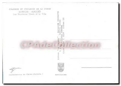 Ajaccio — Nowe nabrzeża i miasto — Wydawnictwo 'La Cigogne' — Rewers