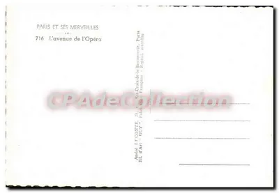 Paris và những kỳ quan của nó — Đại lộ Opéra — Nhà xuất bản GUY — Mặt sau