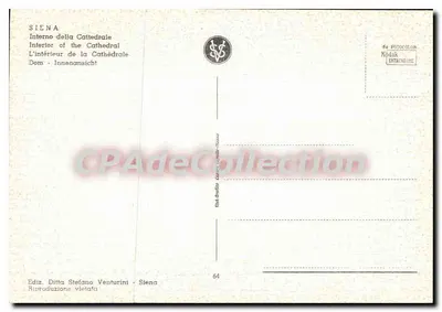 Siena — Wnętrze katedry — Ditta Stefano Venturini, Siena, n°64 — Rewers