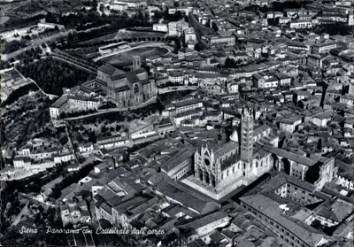 Sienne - Panorama avec la cathédrale vue aérienne — Édition Stefano Venturini, n° 490