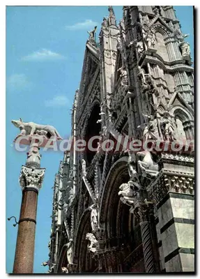 Sienne — Façade de la cathédrale — détail — Ediz. M. Romboni, Sienne, n° 50