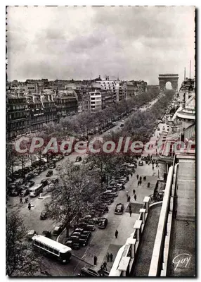 Paris — Đại lộ Champs-Élysées hướng về Cung điện Arc de Triomphe — Nhà xuất bản GUY, số 7.228