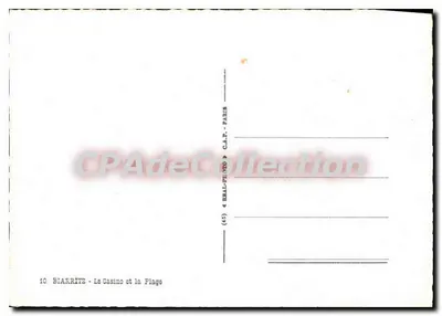 Biarritz — O Casino e a Praia — C.A.R.P. Paris — Verso
