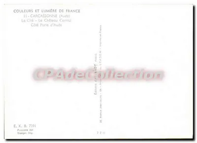 Carcassonne — O Castelo Comtal — Edições Jean-Jaurès — Verso