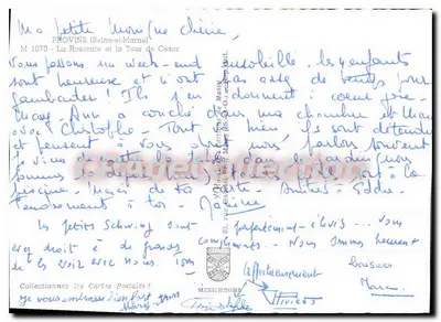 Provins (Seine-et-Marne) — Różowa plantacja i Wieża Cezara — wydawca Mexichrome, nr 1070 — Rewers
