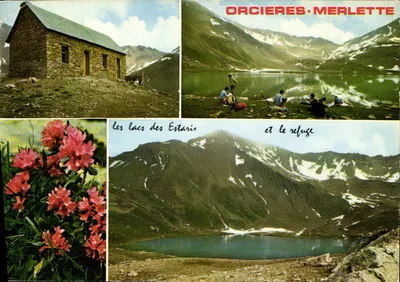 Os lagos dos Estaris e o refúgio — Orcières-Merlette — Éditions J. Cellard, n° 476