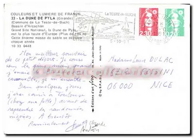 La Dune de Pyla — Grand Site National — Éditions d'art Yvon — Verso