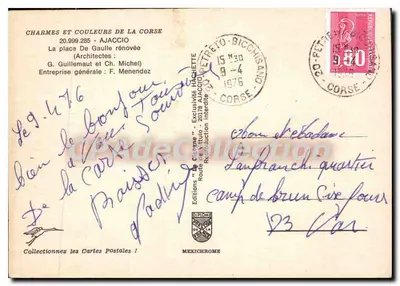 Place de Gaulle — Ajaccio — Wydawca IRIS — Rewers