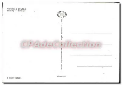 Chasse à courre — Forêt et lac — Combiérier Imprimeur Mâcon, n° 31-000 — Rewers