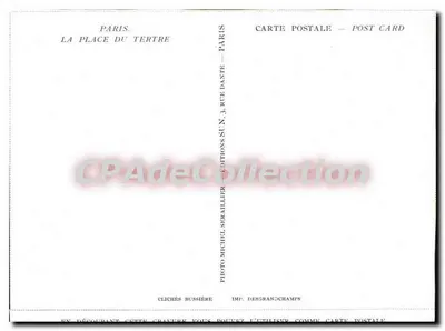 Parigi — Piazza du Tertre — Edizioni Michel Seraillier — Verso