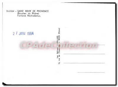 Fontaine Nostradamus — Saint Remy de Provence — Les Éditions de l'Économie — Verso