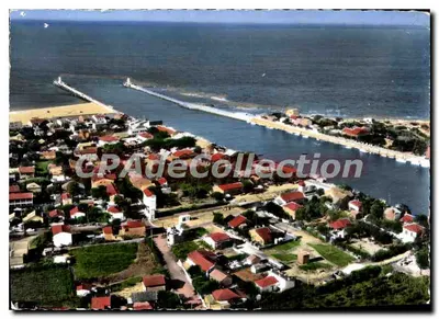 Le Grau d'Agde — Vista aérea, l'Hérault e os 2 faróis