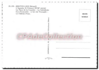 Montpellier — Un saluto da Montpellier — Éditions Eurolux, n° 15.150 — Verso