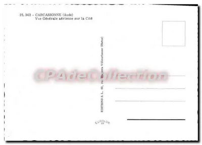Carcassonne — Algemene luchtveld van de stad — Edities S.L. (Rhône) — Achterkant