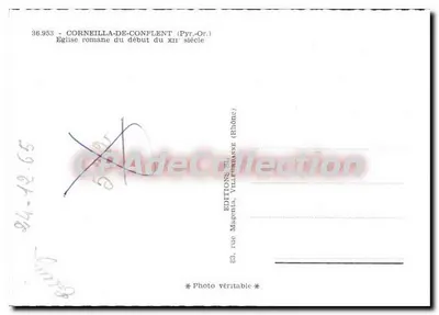 Rzymska świątynia w Corneilla-de-Conflent — początek XII wieku — Éditions Villfranque — Rewers