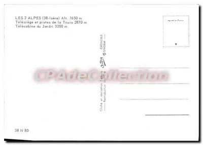 Le Jandri — Les 2 Alpes — uitgever Grenoble SPADEM, n° 80 — Achterkant