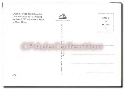 Mont Blanc — widok z teleferyku Saulire — Wydawnictwo Maché Châtier — Rewers
