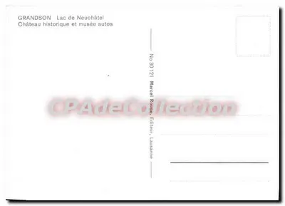 Grandson — Historic Castle and Car Museum — Marcel Rouge, publisher, Lausanne, n° 30 121 — Back