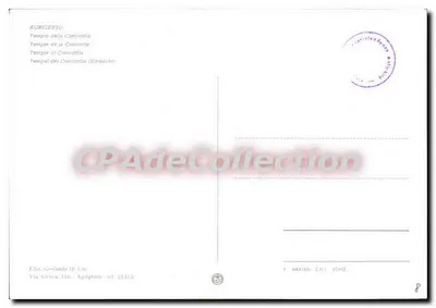 Szczyt Pogodności — Agrigent — wydawca Gerlando Di Loo — Rewers