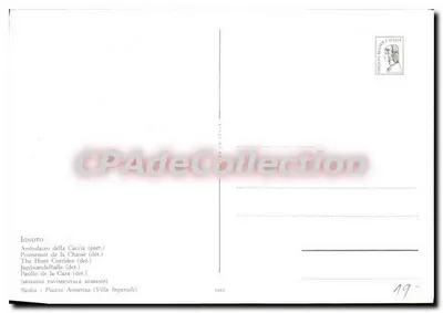 Caça imperial — detalhe de um mosaico — editor desconhecido, n° de série 19 — Verso