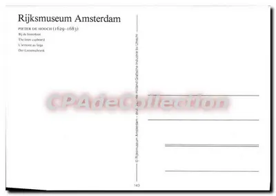 Pieter de Hooch — Bij de linnenkast — Rijksmuseum Amsterdam — Verso