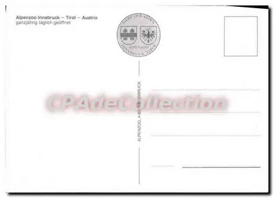 Alpenzoo Innsbruck — Tirol — Österreich — Alpenzoo Innsbruck — Rückseite