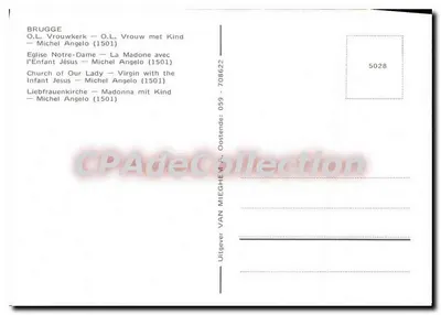 Madona com o Menino Jesus — Michel Ange (1501) — Coleção Oostende — Verso
