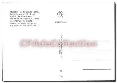Legenda H. Ursuli — szczegół płyty prawej — Meester van de Ursulalegende, Muzeum Groeninge, Bruksel — Rewers