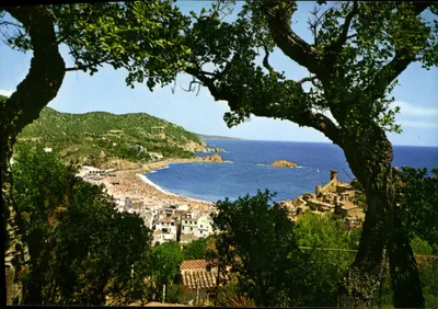 Tossa de Mar — Ansicht der Strand und Dorf — V.C. Fot, Fabregat, 9 Barcelona