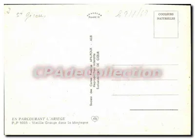 Stara kwatera w górze — Ariege — Spółka Kart Pocztowych APA-POUX - ALBI — Rewers