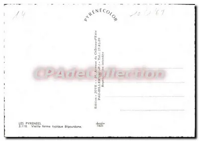 I Pirenei — Vecchia fattoria tipica Bigourdane — Edizione Jove — Verso