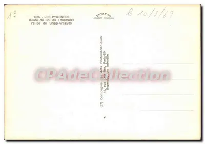Valle del Col du Tourmalet — Strada del Col du Tourmalet — Editore EKTACAP — Verso