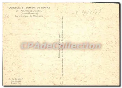 A cabeleira de Madeleine — Granges-d'Astau (Haute-Garonne) — Éditions d'Art Véron, Paris — Verso