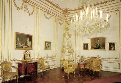 Salon Gelber — Schloss Schönbrunn — Vintage Postcard/Antike Ansichtskarte