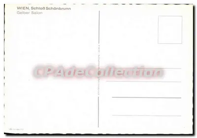 Salon Gelber — Schloss Schönbrunn — Vintage Postcard/Antike Ansichtskarte — Rückseite