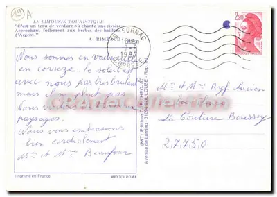 Zilveren Rivier — Sornac — Uitgave C.P. Théoujac — Achterkant