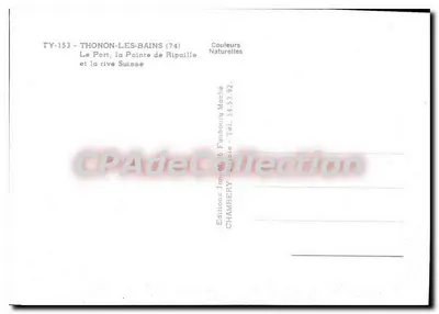 Thonon-les-Bains — Il Porto, la Punta di Ripaille e la riva Svizzera — Edizioni CHAMBERY — Verso