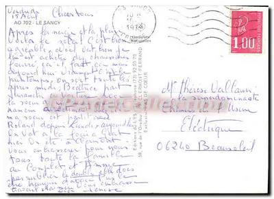 Le Sancy — widok panoramiczny — Éditions du Lys — Rewers