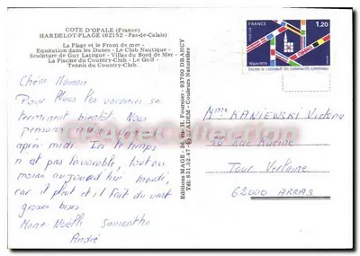 Hardelot — Praia, equitação, vela, golfe, piscina — Edições MAGE, série 831.52.47 — Verso
