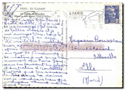 Палаты Шайё — Париж — Издатель: Éditions de l'Art français — Оборотная сторона