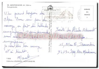 Montgenèvre — Algemene uitzicht — Société des Alpes Réunies — Achterkant