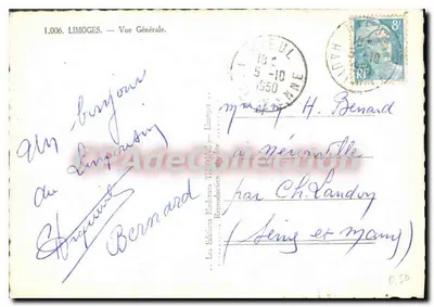 Limoges — Allgemeiner Blick — Les Éditions Modernes II.006 — Rückseite