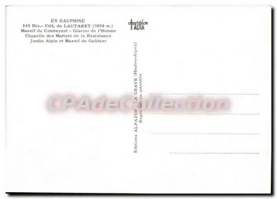 Przełęcz Lautaret — widok panoramiczny — Wydawnictwo Alpazur — Rewers