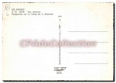 Mansle — Vista aérea — Perspectiva sobre a Vale da Charente — Combier Imprimeur Macon — Verso