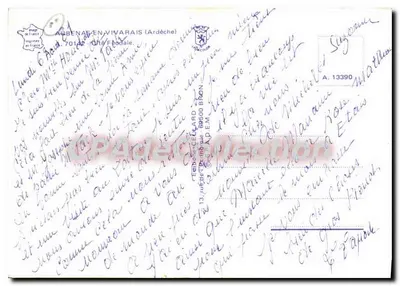 Aubenas — Bairro do Castelo — Editor não identificado, número de série não visível — Verso