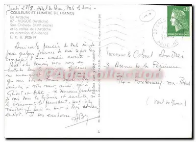 Vogüé — Castelo do século XVI na Ardèche — Éditions d'Art Yvon — Verso