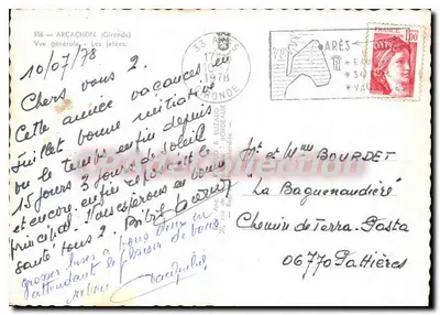 Arcachon — Vista generale — Le dighe — CPAdeCollection — Verso