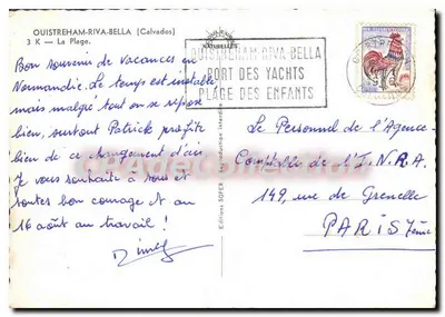 Ouistreham-Riva-Bella — Praia dos Crianças — Edição SOFER — Verso