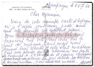 Monte Gerbier de Jonc — Ardèche pittoresca — LUMICAD — Verso