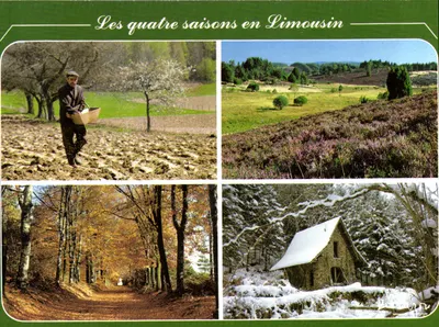 Les quatre saisons en Limousin — série N°14 (86) — Éditions Marel